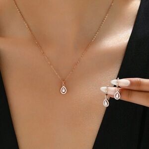 Elegant Rose Gold Jewelry Set